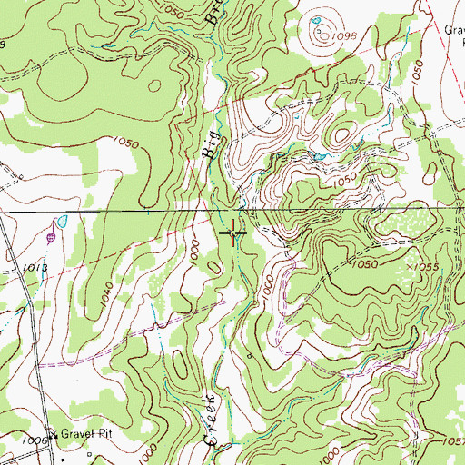Topographic Map of Big Branch, TX