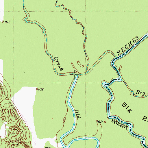 Topographic Map of Cedar Creek, TX