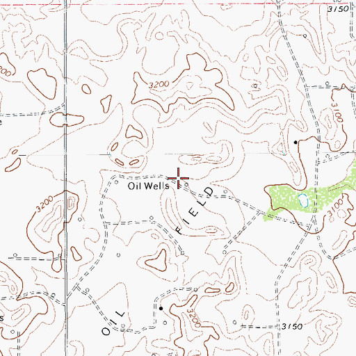 Topographic Map of Ford-Geraldine Oil Fiield, TX