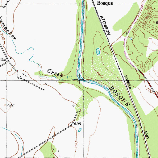 Topographic Map of Schumacher Creek, TX