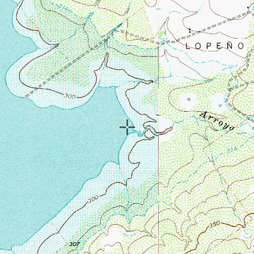 Topographic Map of Arroyo Tinajas, TX