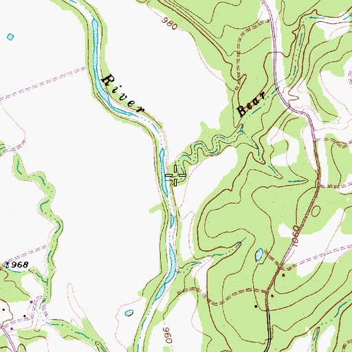 Topographic Map of Bear Branch, TX