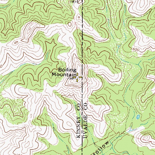 Topographic Map of Boiling Mountain, TX