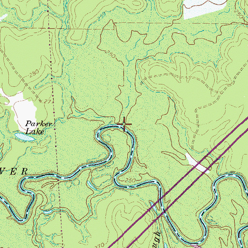 Topographic Map of Boothe Creek, TX