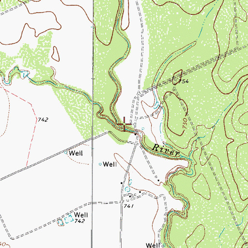 Topographic Map of Camp Lake Slough, TX