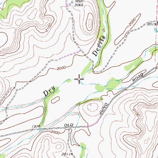 Topographic Map of Cauthorn Draw, TX