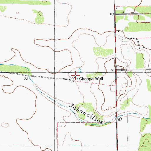 Topographic Map of Chappa Well, TX