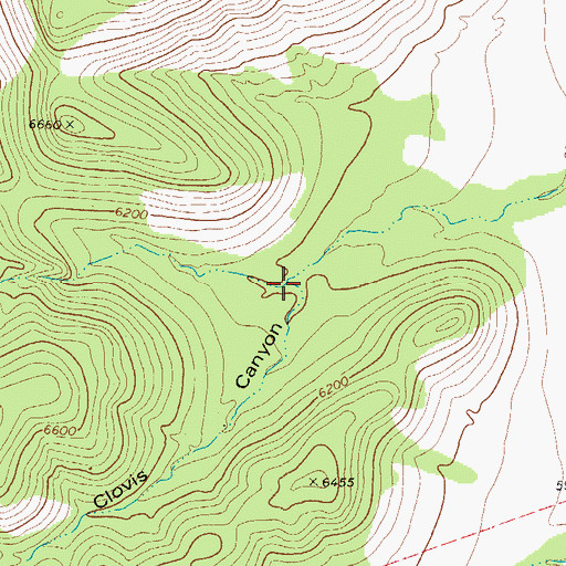 Topographic Map of Clovis Canyon, TX