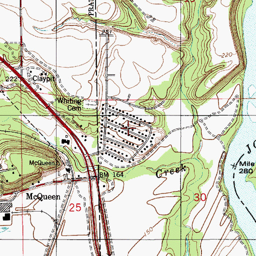 Topographic Map of Scenic Hills, AL