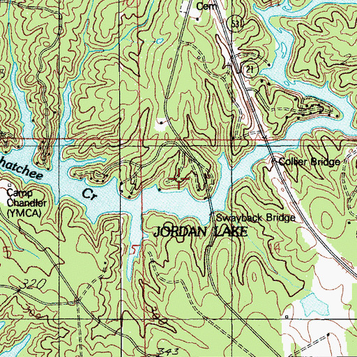 Topographic Map of Sears Marina, AL