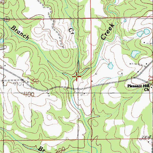 Topographic Map of Sheppard Creek, AL