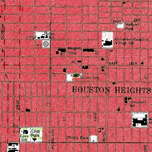 Topographic Map of Cooley School, TX