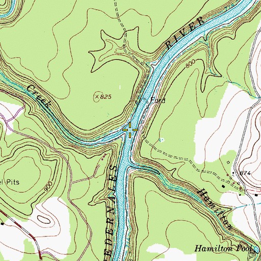 Topographic Map of Cypress Creek, TX
