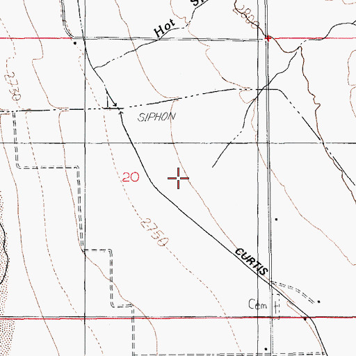 Topographic Map of Wide Hollow, AZ
