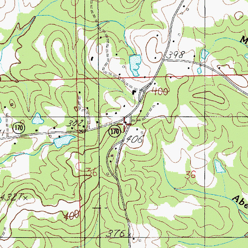 Topographic Map of Union Academy (historical), AL