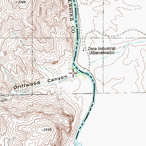 Topographic Map of Driftwood Canyon, TX