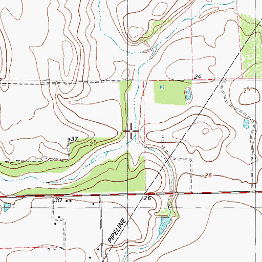 Topographic Map of Ebanito Creek, TX