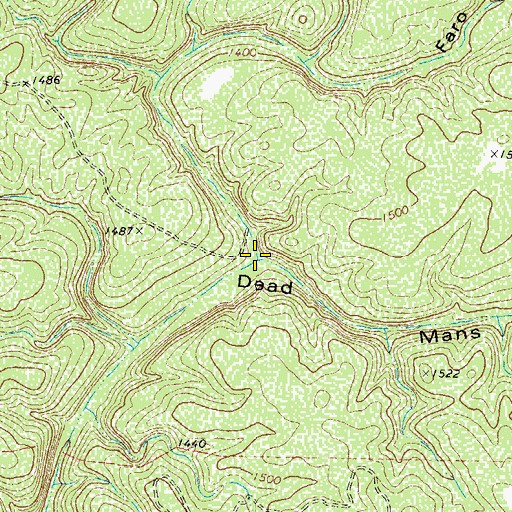 Topographic Map of Faro Canyon, TX