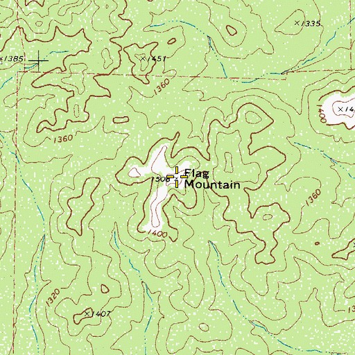 Topographic Map of Flag Mountain, TX