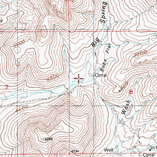 Topographic Map of Big Spring Canyon, AZ