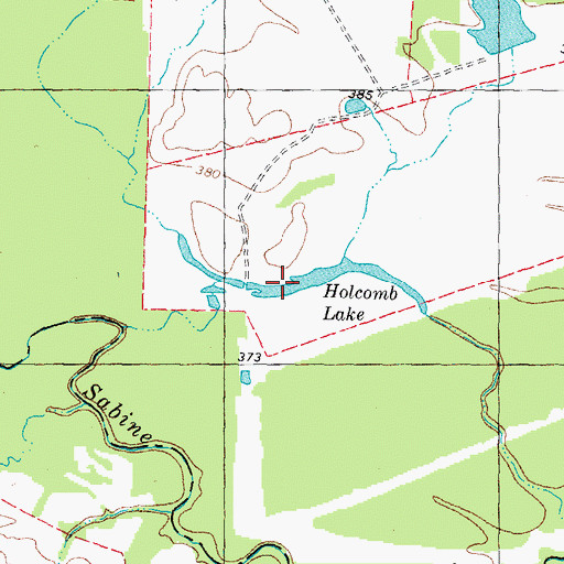 Topographic Map of Holcomb Lake, TX
