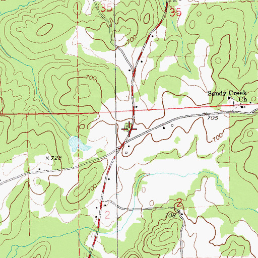 Topographic Map of Fargason Cemetery, AL