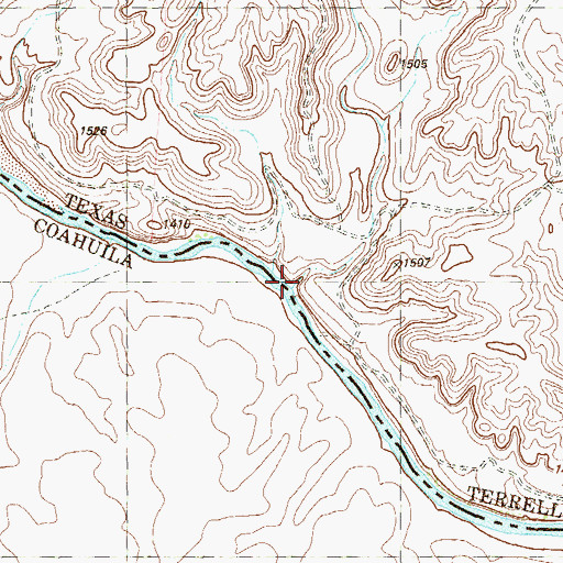 Topographic Map of Jabalina Canyon, TX