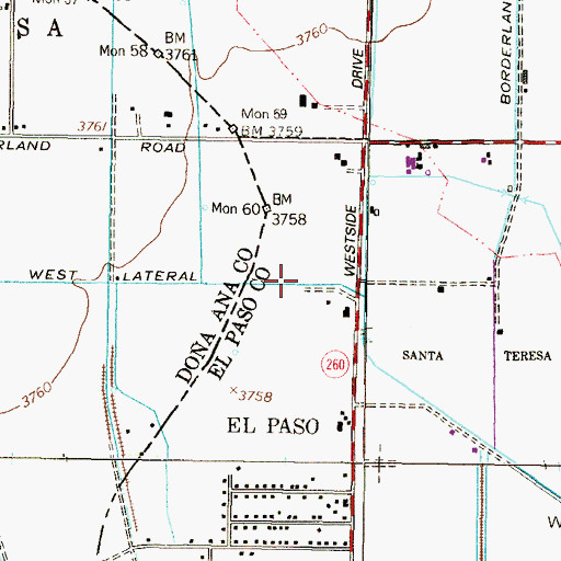 Topographic Map of La Union West Lateral, TX