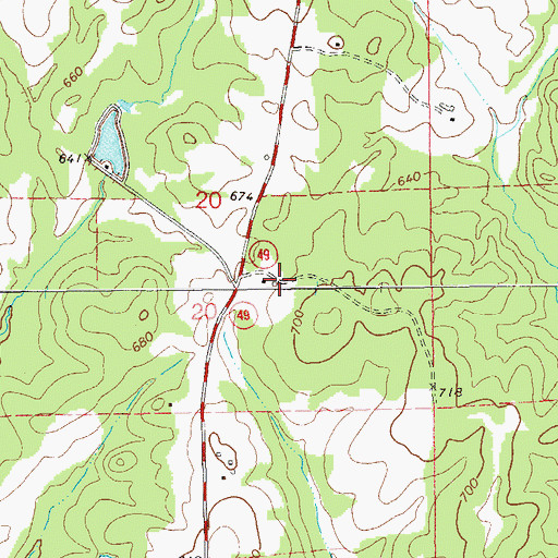 Topographic Map of Hams Cut, AL