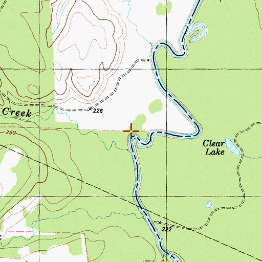 Topographic Map of Lick Creek, TX