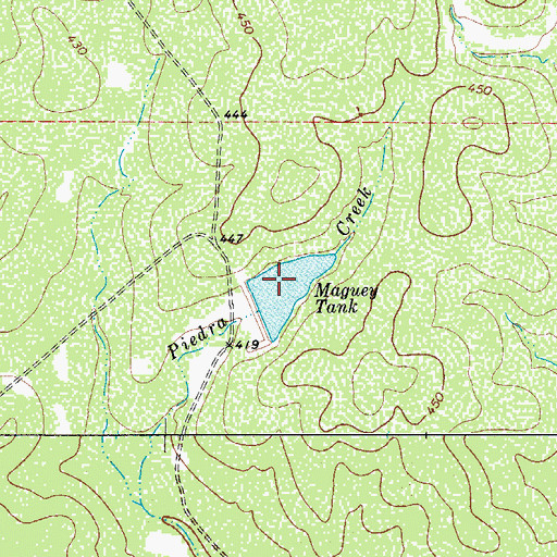 Topographic Map of Maguey Tank, TX