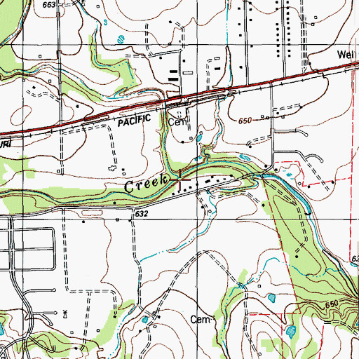 Topographic Map of McNutt Creek, TX