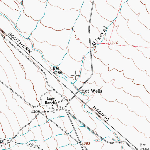 Topographic Map of Mineral Creek, TX