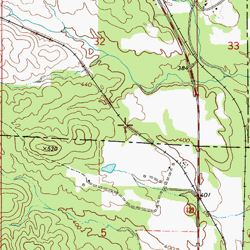 Topographic Map of Pine Bay Marina, AL