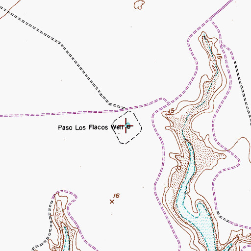 Topographic Map of Paso Los Flacos Well, TX