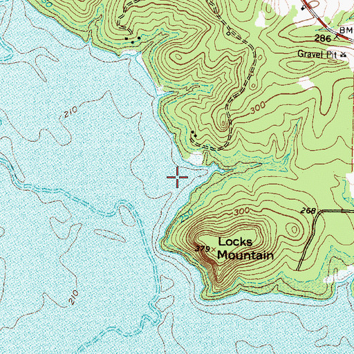 Topographic Map of Lake O' the Pines, TX