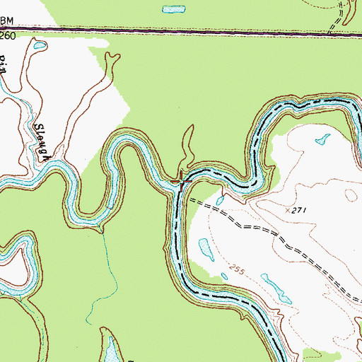 Topographic Map of Richland Creek, TX