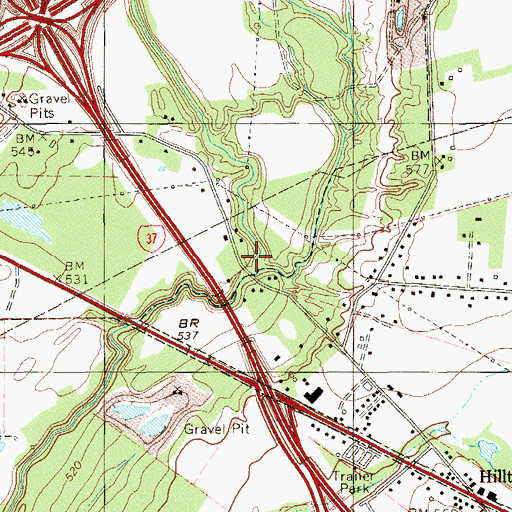 Topographic Map of Rosillo Creek, TX