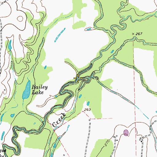 Topographic Map of Sandy Fork, TX