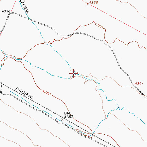 Topographic Map of Seventeen Draw, TX
