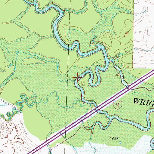 Topographic Map of Smackover Creek, TX