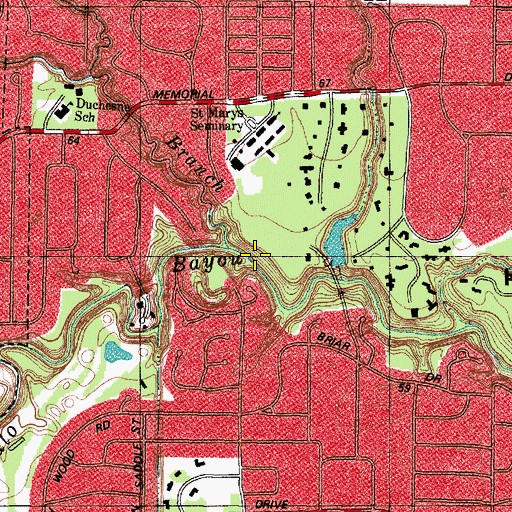 Topographic Map of Spring Branch, TX