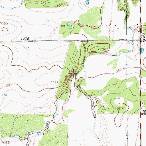 Topographic Map of Stewart Creek, TX