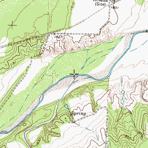 Topographic Map of Stinking Creek, TX