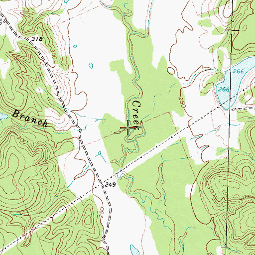 Topographic Map of Twin Branch, TX