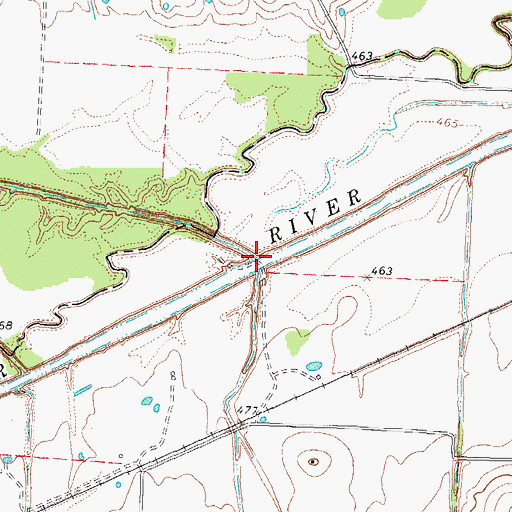 Topographic Map of Wafer Creek, TX