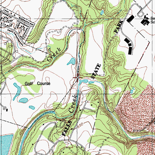 Topographic Map of Williamson Creek, TX