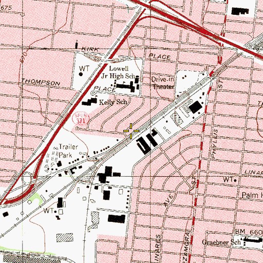 Topographic Map of Kennedy Park, TX