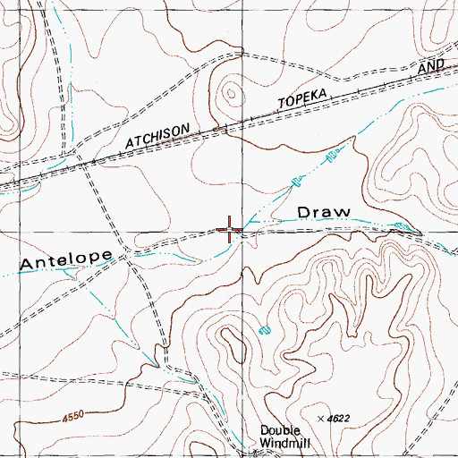 Topographic Map of Chambers Draw, TX