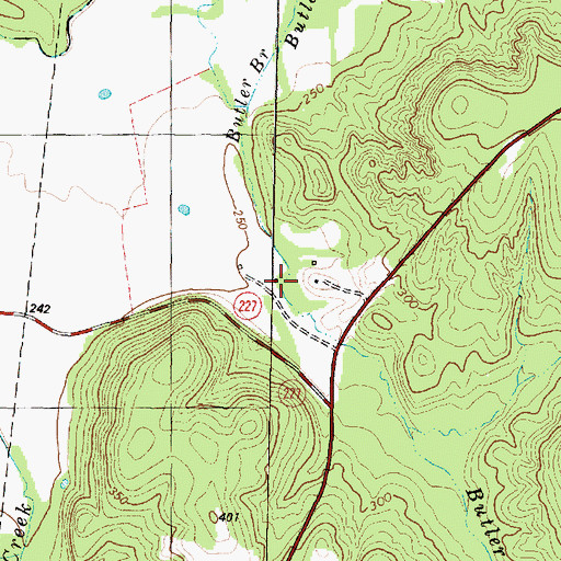 Topographic Map of Dan and Hannah McLean Graves, TX